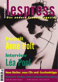lespress Titelbild Dezember 2001, Photo: Anja MŸller, aus: Frauen. Erotische Fotografien, konkursbuchverlag