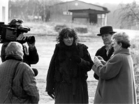 Bei den Dreharbeiten in Ravensbrck